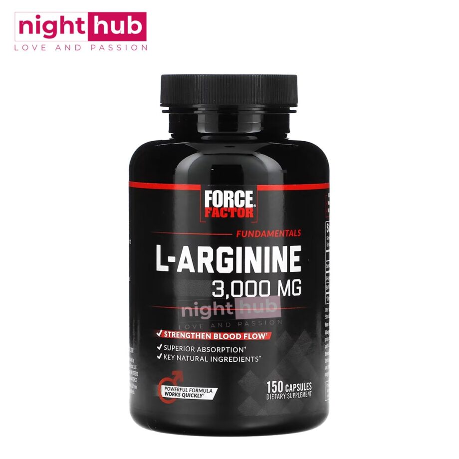 الارجنين اقراص لزيادة طاقة الجسم فورس فاكتور Force Factor L-Arginine 3000 mg 150 كبسولة