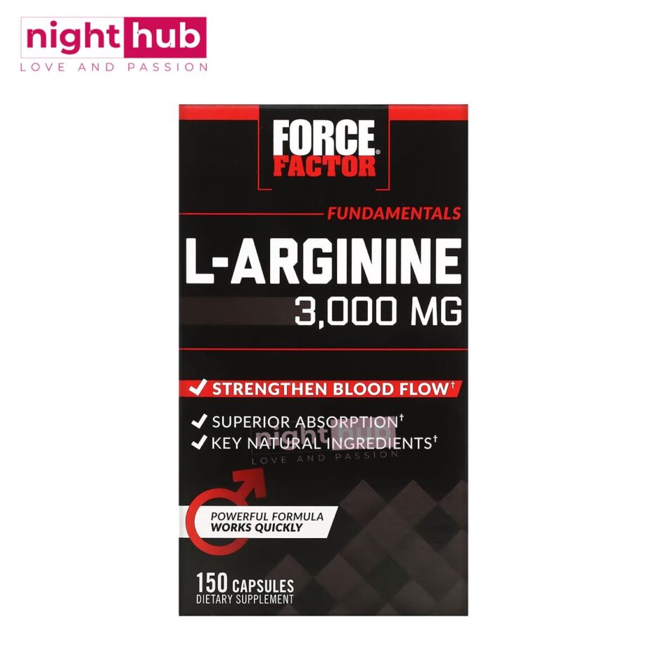 الارجنين اقراص لزيادة طاقة الجسم فورس فاكتور Force Factor L-Arginine 3000 mg 150 كبسولة