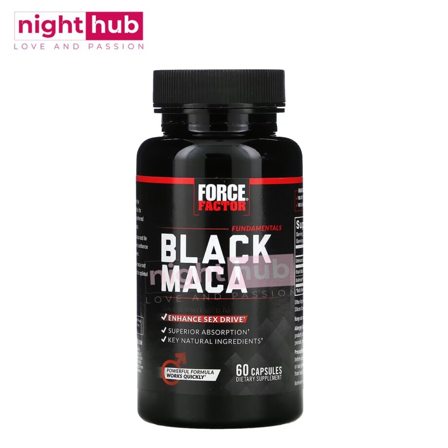 حبوب الماكا السوداء لتحسين الصحة الجنسية Force Factor, Black Maca 60 كبسولة