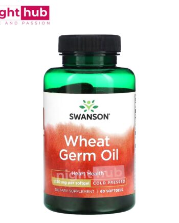 حبوب زيت جنين القمح 1130 لدعم صحة القلب Swanson Wheat Germ Oil 60 كبسولة