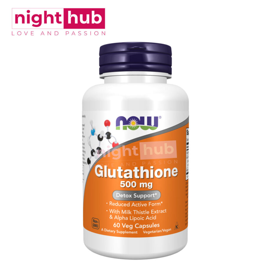 حبوب الجلوتاثيون الاصلية 500 ملجم لدعم صحة الجهاز المناعي NOW Foods, Glutathione 60 كبسولة