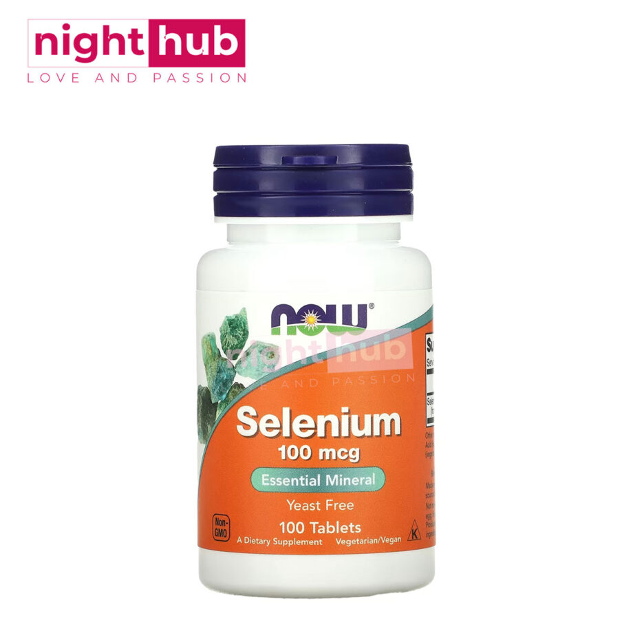 حبوب السيلينوم 100 مكجم لدعم الصحة العامة NOW Foods, Selenium 100 كبسولة