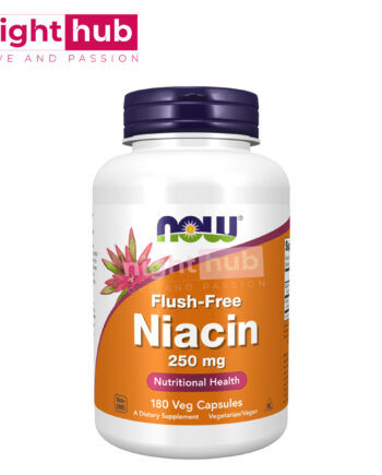 دواء النياسين فلاش 250 ملجم Now Foods Niacin free flush 180 كبسولة