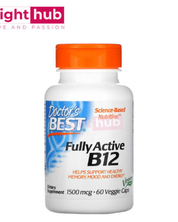 دواء فيتامين b12 1500 مكجم لتحسين صحة الاعصاب دكتورز بيست Doctor's Best, Fully Active B12 60 قرص