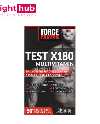 اقوى ملتي فيتامين للرجال تيست اكس 180 ملجم لتعزيز هرمون التستوستيرون Force Factor, Test X180 Multivitamin + Testosterone Booster 120 كبسولة