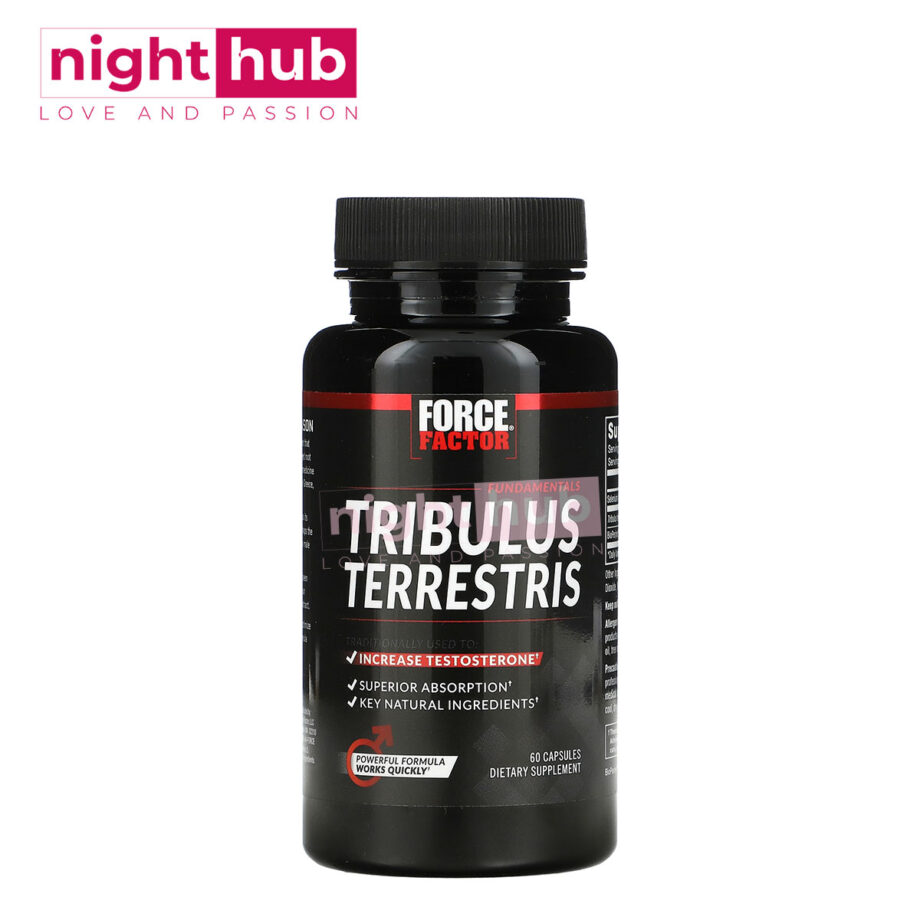 كبسولات تريبولوس تيريستريس 500 ملجم لزيادة هرمون التستوستيرون Force Factor, Tribulus Terrestris, Testosterone Booster 60 كبسولة