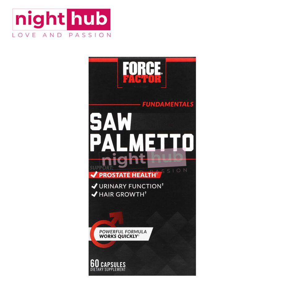 مكمل الساو بالميتو لتحسين صحة البروستاتا Force Factor Saw Palmetto 60 كبسولة