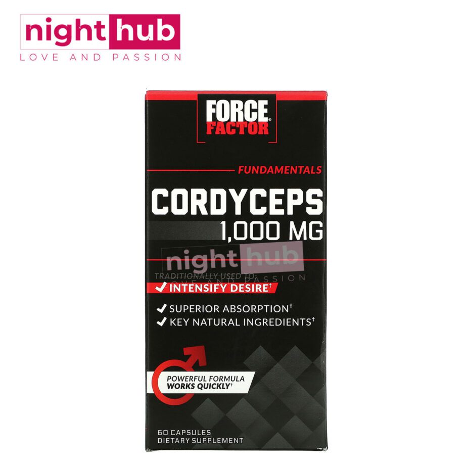 كبسولات كورديسيبس لتحسين صحة الجسم Force Factor, Cordyceps 500 ملجم 60 كبسولة