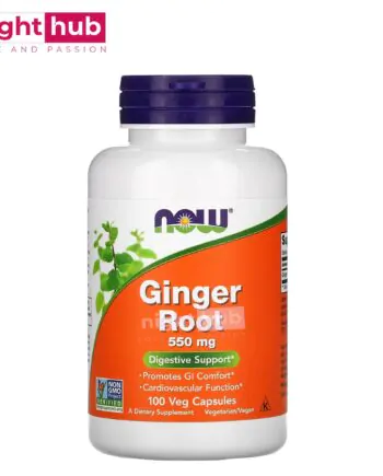 برشام جنجر لدعم الصحة العامة NOW Foods, Ginger Root 550 ملجم 100 كبسولة