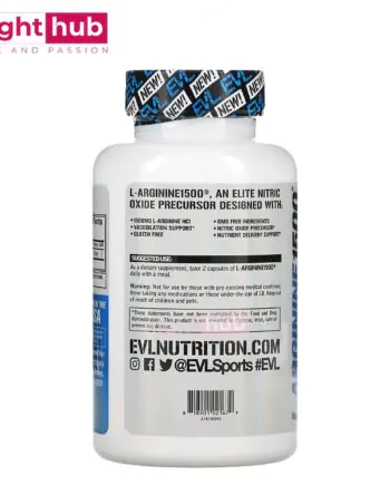 الارجنين كبسولات لتحسين الصحة العامة L - Arginine 1500 EVLution Nutrition 100 كبسولة