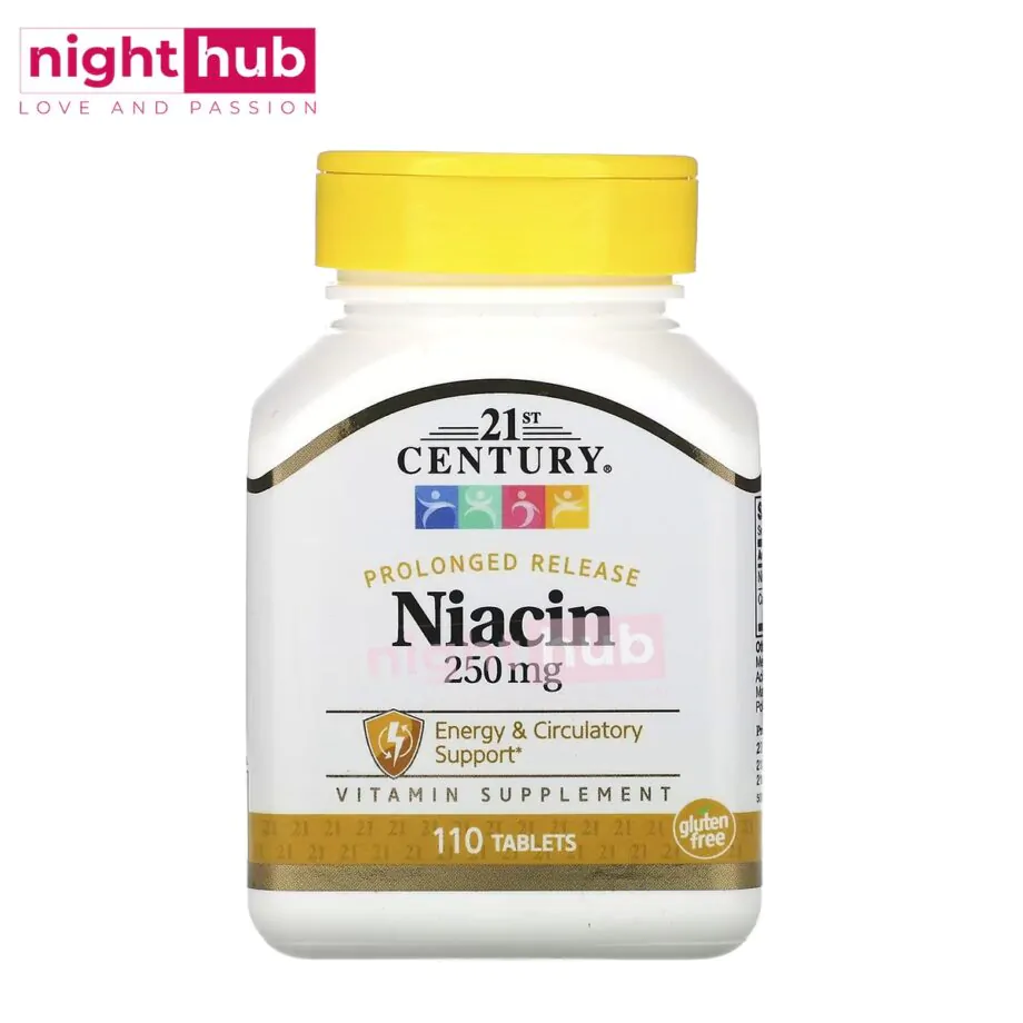 مكمل النياسين لزيادة فيتامين ب3 بالجسم 21st Century niacin 250 ملجم 110 قرص