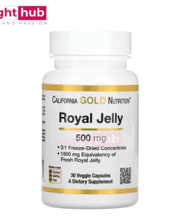 مكمل رويال جيلي 500 ملجم لتحسين الصحة العامة California Gold Nutrition royal jelly 30 كبسولة