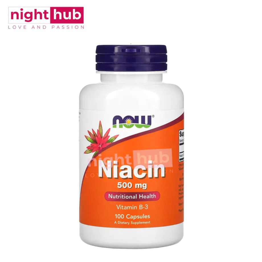 النياسين مكمل غذائي لدعم صحة الرجال Now foods Niacin 500 mg 100 كبسولة