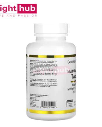 فيتامينات ومعادن تو اداي لدعم الصحة العامة California Gold Nutrition, Multivitamin and Mineral, Two-A-Day 60 كبسولة