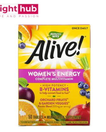 ملتي فيتامين Alive للنساء لتقوية المناعة Nature's Way, Alive! Women's Energy Complete Multivitamin 50 قرص